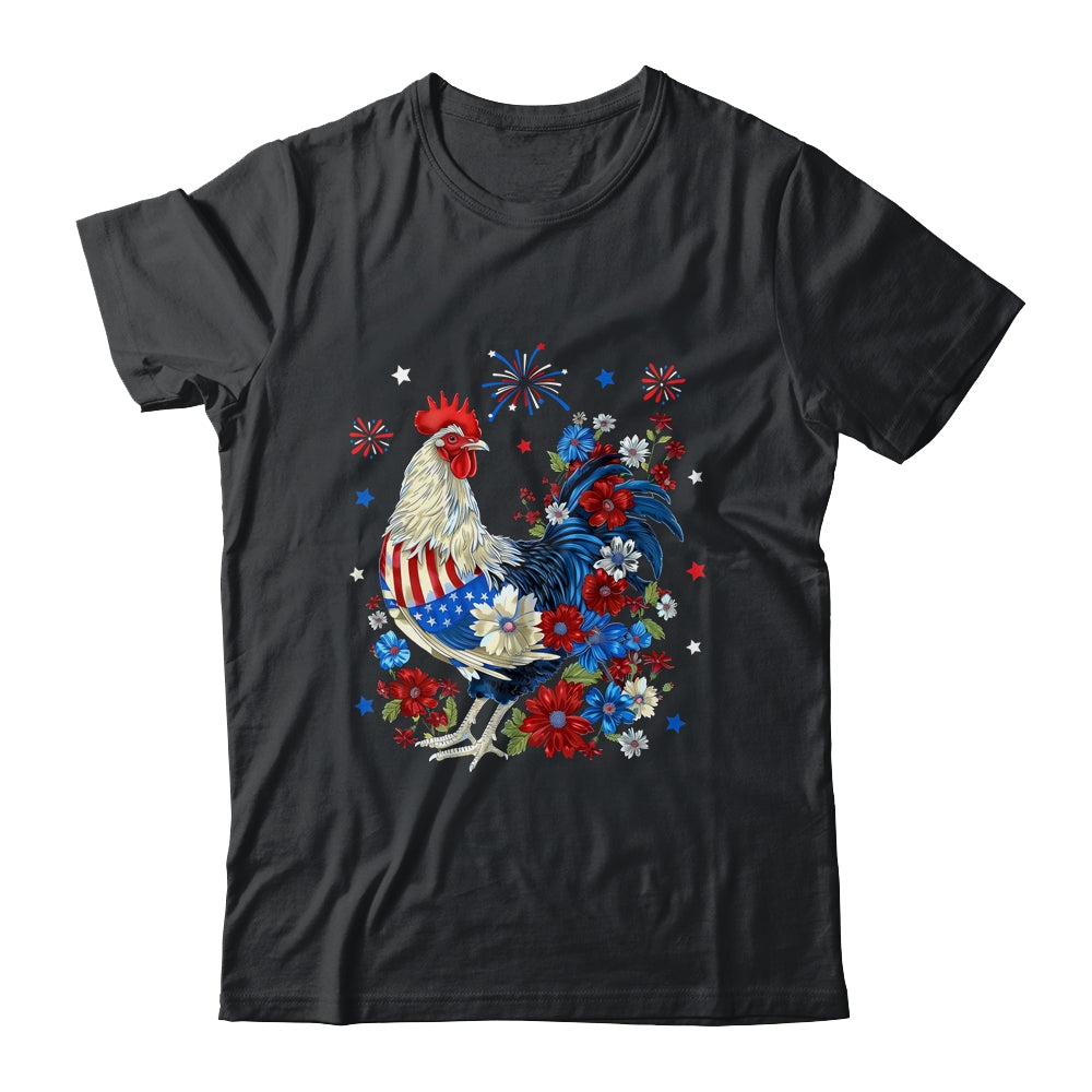 USA American Flag Chicken Lover 4th Of July Patriotic Farmer Shirt & Tank Top | siriusteestore