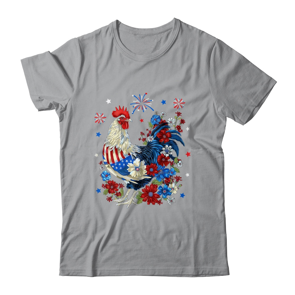 USA American Flag Chicken Lover 4th Of July Patriotic Farmer Shirt & Tank Top | siriusteestore