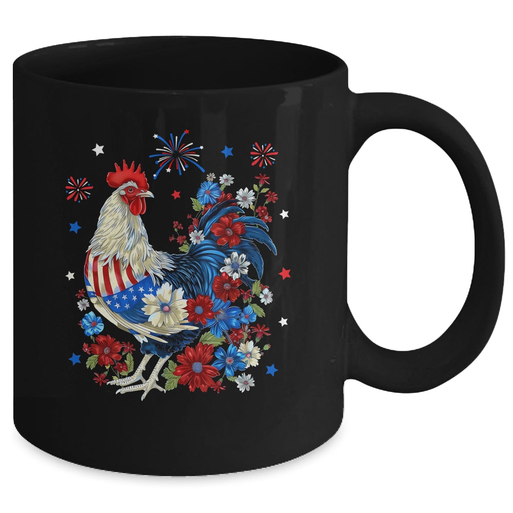USA American Flag Chicken Lover 4th Of July Patriotic Farmer Mug | siriusteestore