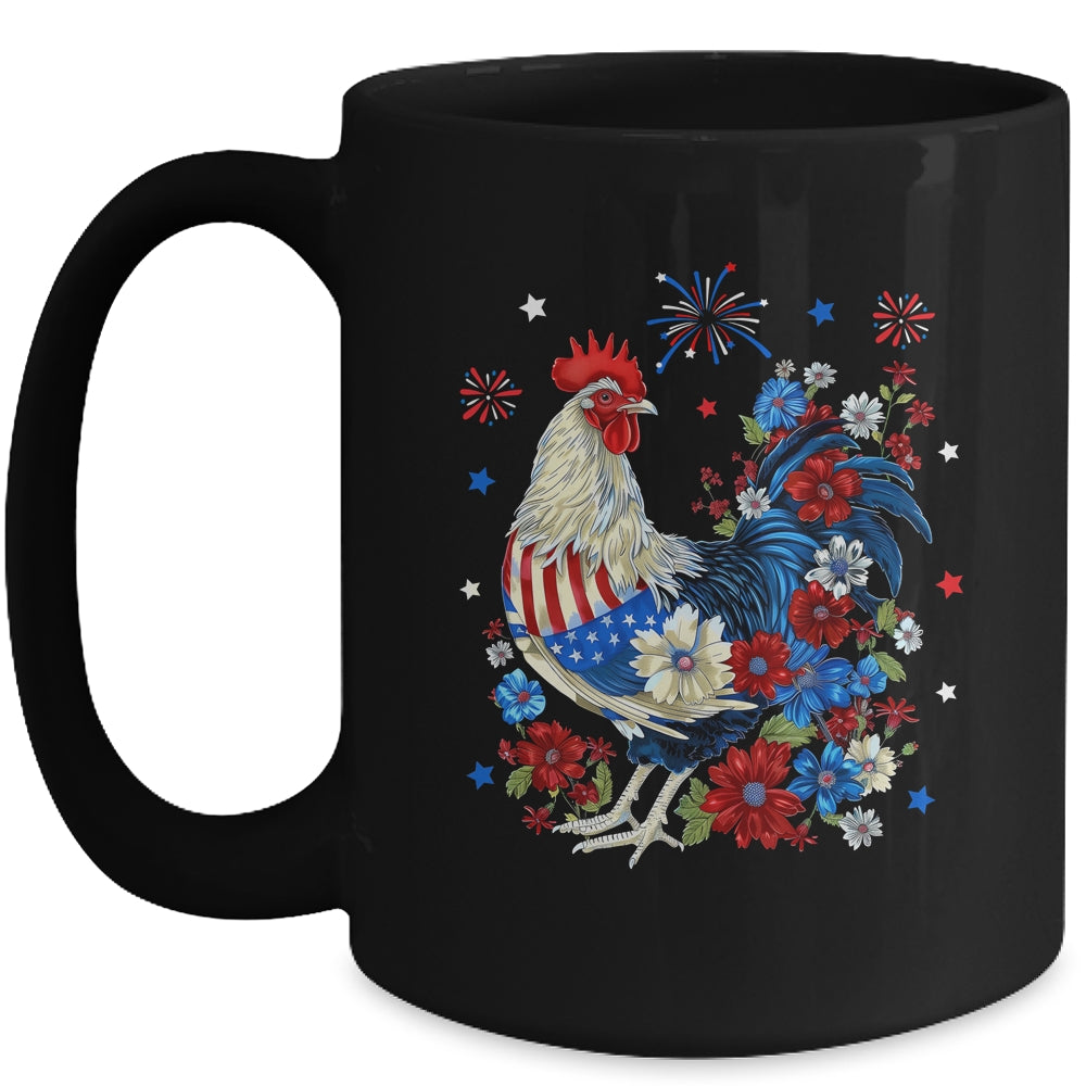 USA American Flag Chicken Lover 4th Of July Patriotic Farmer Mug | siriusteestore