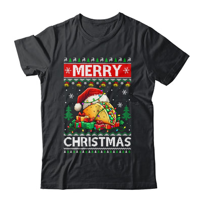 Ugly Christmas Xmas Style Lights Santa Mery Christmas Taco Shirt & Sweatshirt | siriusteestore