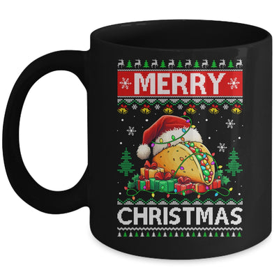 Ugly Christmas Xmas Style Lights Santa Mery Christmas Taco Mug | siriusteestore