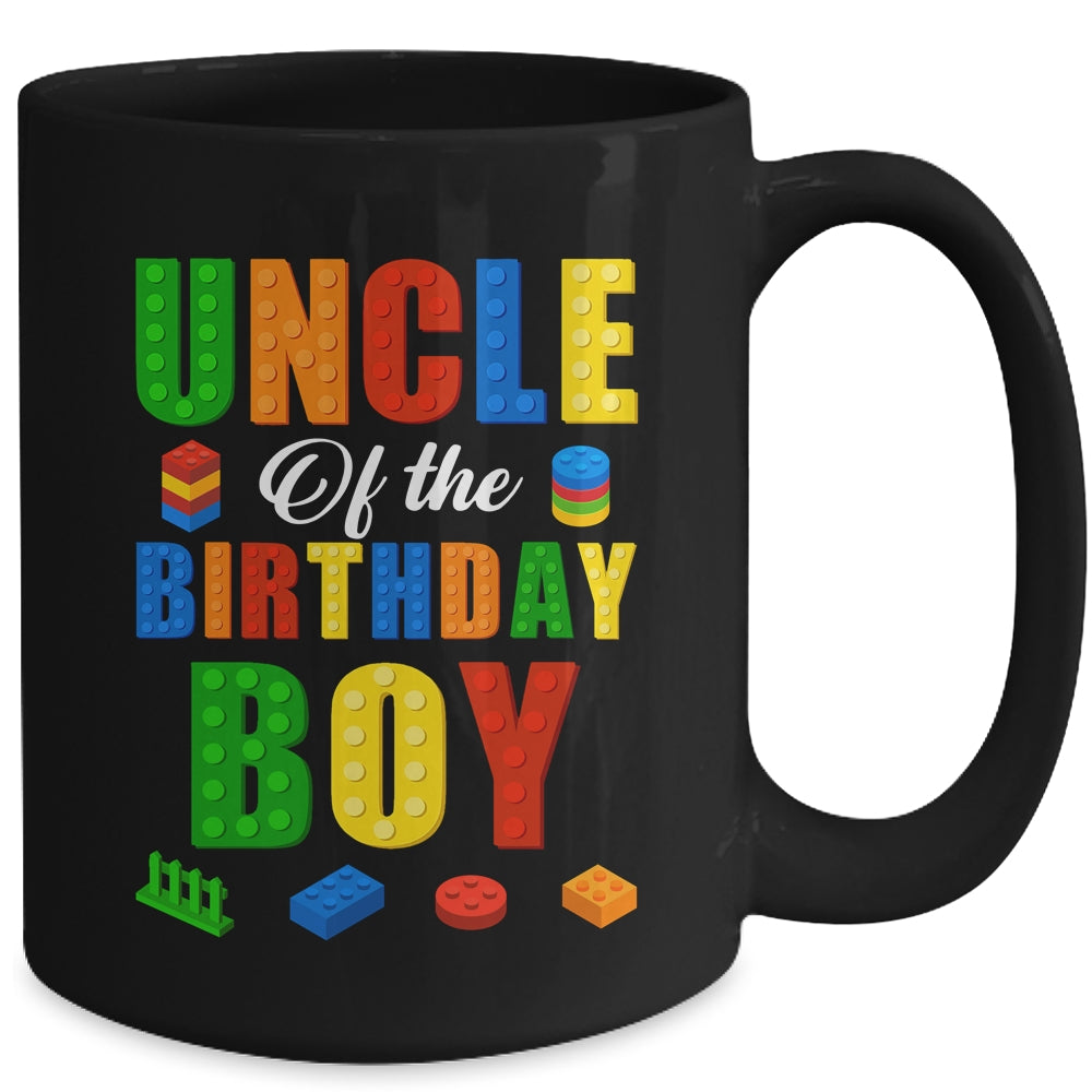 Uncle Birthday Boy Master Builder Building Bricks Blocks Mug | siriusteestore