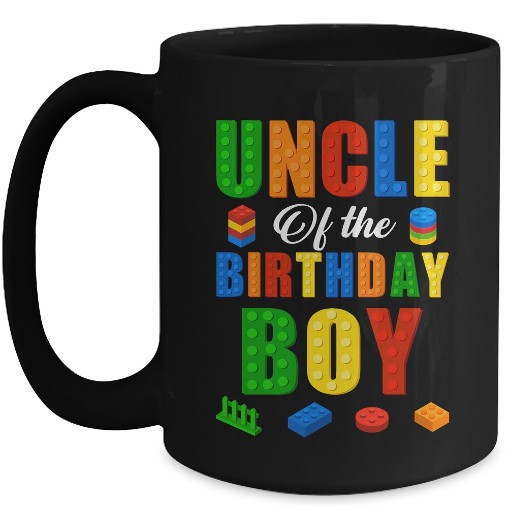 Uncle Birthday Boy Master Builder Building Bricks Blocks Mug | siriusteestore