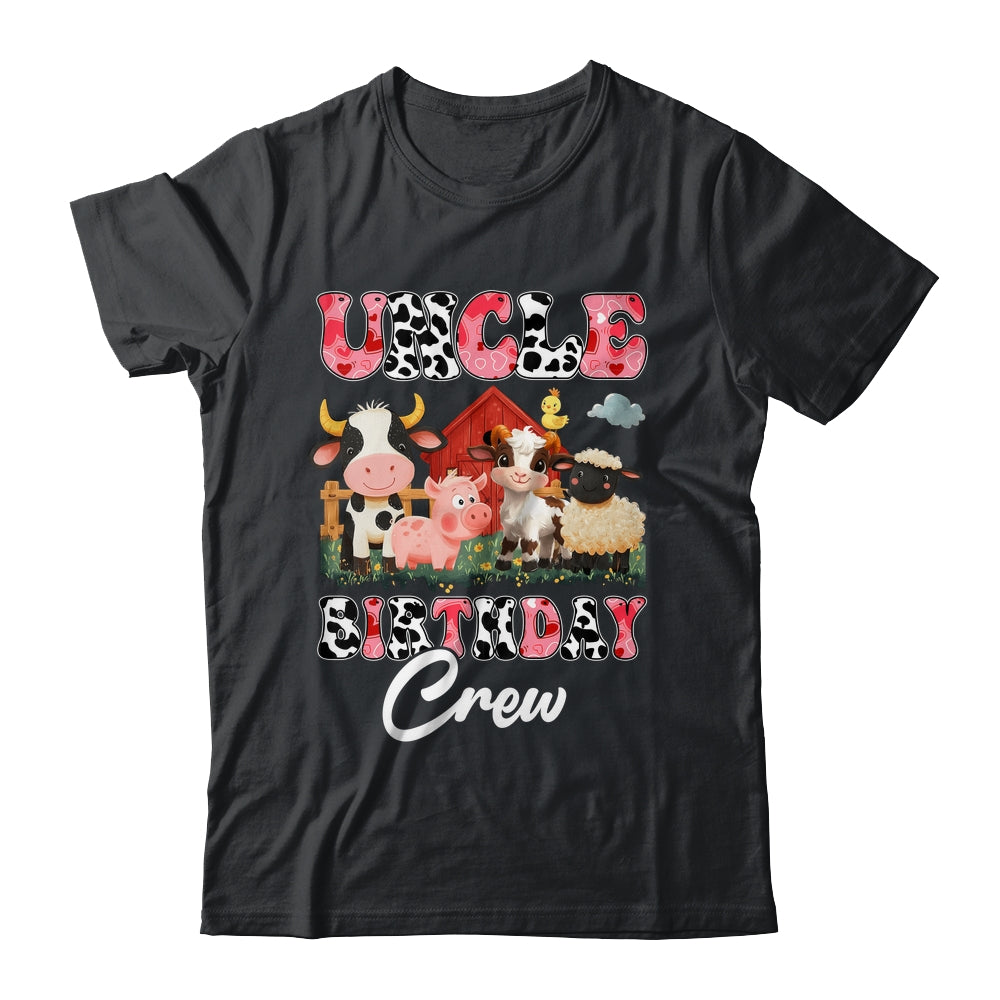 Uncle Birthday Crew Farm Cow Birthday Boy Girl Family Shirt & Hoodie | siriusteestore