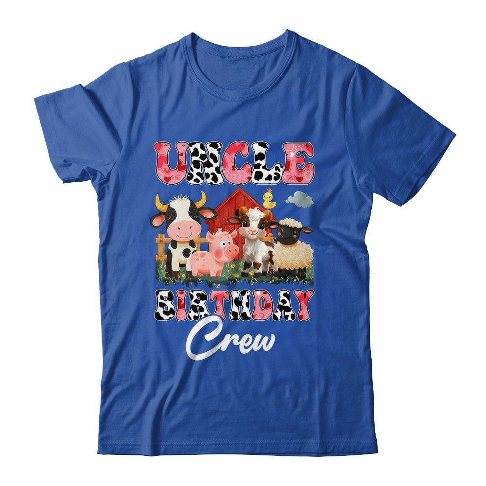 Uncle Birthday Crew Farm Cow Birthday Boy Girl Family Shirt & Hoodie | siriusteestore