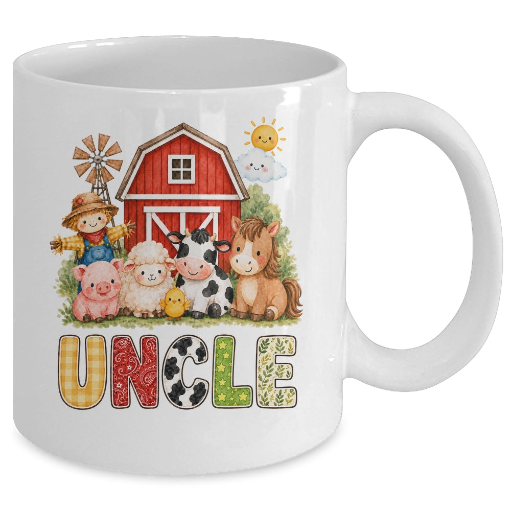 Uncle Farm Cow 1St Birthday Girl Boy Matching Family Mug | siriusteestore