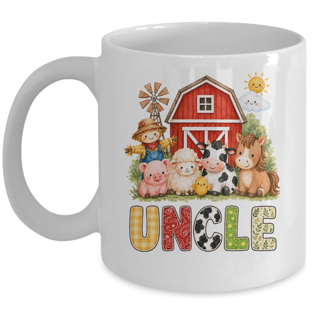 Uncle Farm Cow 1St Birthday Girl Boy Matching Family Mug | siriusteestore