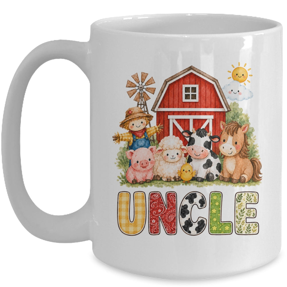 Uncle Farm Cow 1St Birthday Girl Boy Matching Family Mug | siriusteestore
