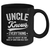 Uncle Knows Everything Fathers Day Birthday Christmas Mug | siriusteestore