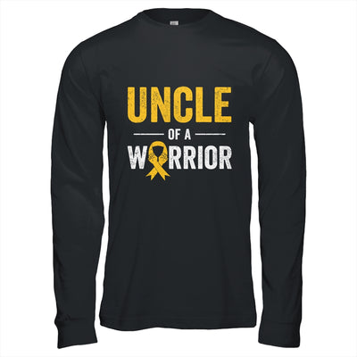 Uncle Of A Warrior Childhood Cancer Awareness Family Ribbon Shirt & Hoodie | siriusteestore