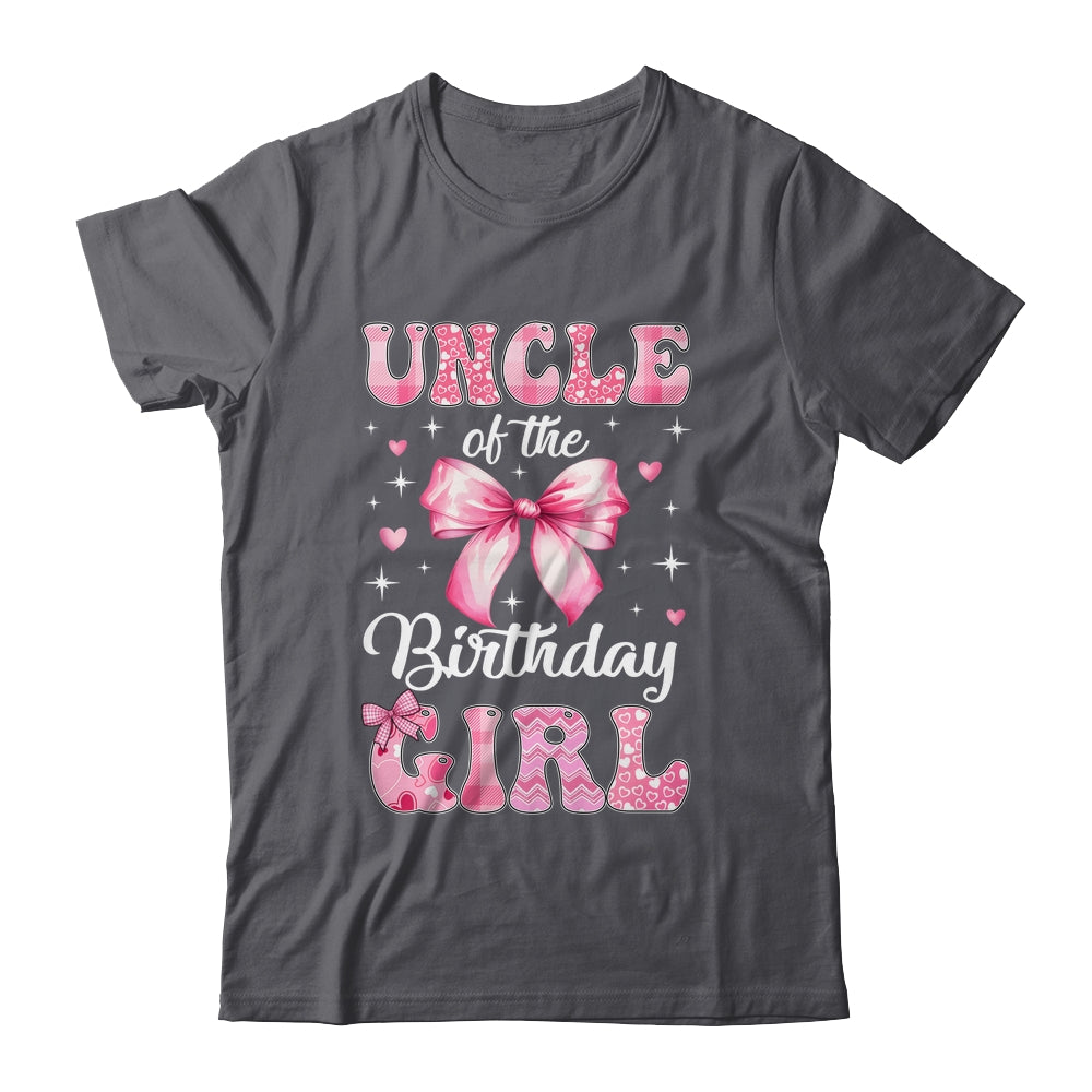 Uncle Of Birthday Girl Coquette Bow Matching Family Shirt & Hoodie | siriusteestore
