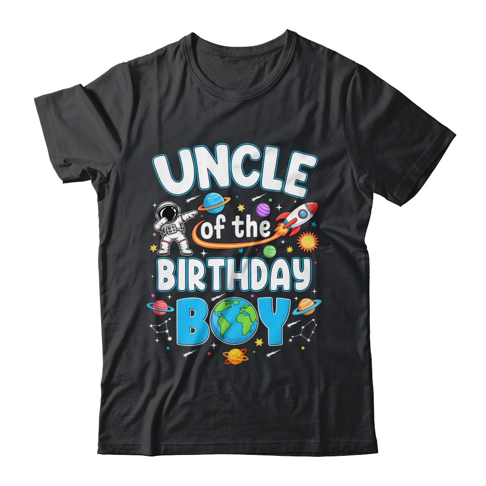 Uncle Of The Birthday Boy Astronaut Family Space Planets Shirt & Hoodie | siriusteestore