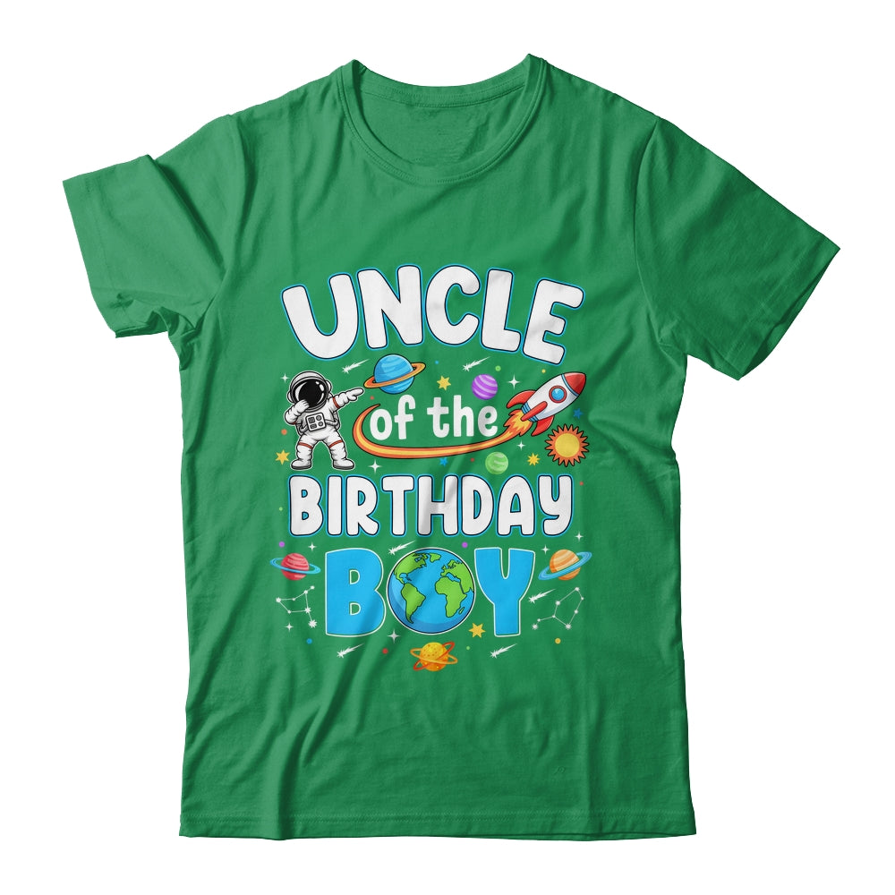 Uncle Of The Birthday Boy Astronaut Family Space Planets Shirt & Hoodie | siriusteestore