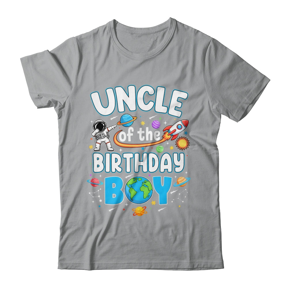 Uncle Of The Birthday Boy Astronaut Family Space Planets Shirt & Hoodie | siriusteestore