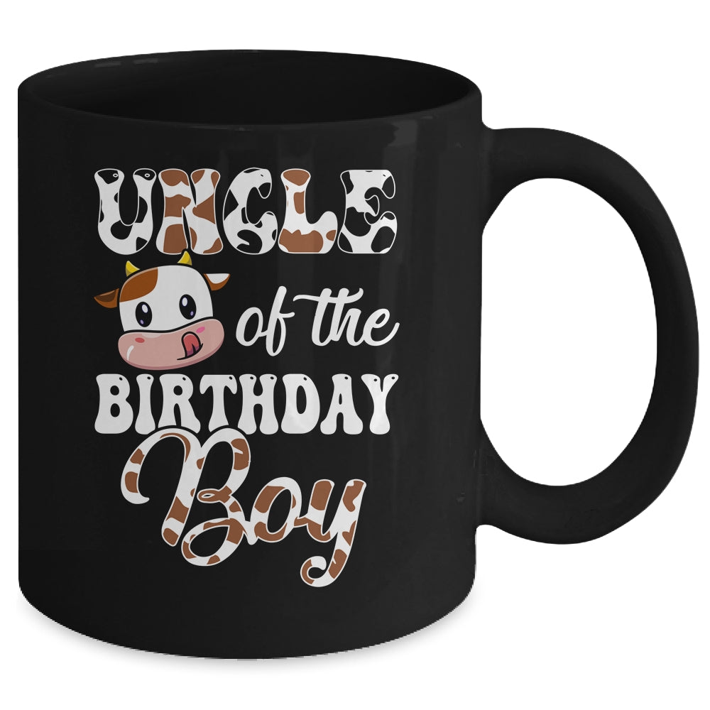 Uncle Of The Birthday Boy Cow Farm 1st Birthday Boy Mug | siriusteestore