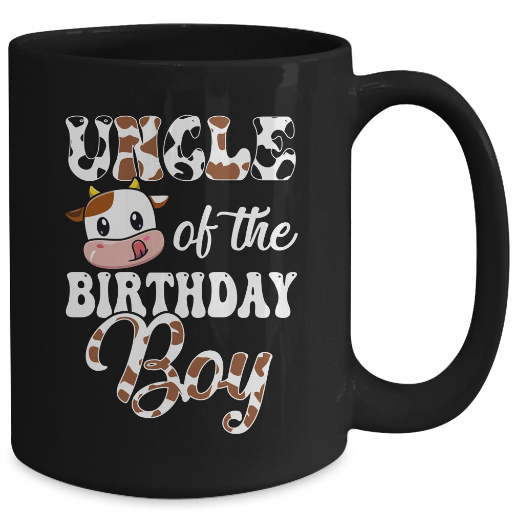 Uncle Of The Birthday Boy Cow Farm 1st Birthday Boy Mug | siriusteestore
