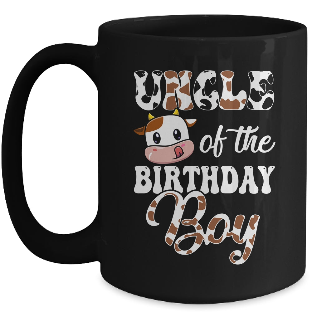 Uncle Of The Birthday Boy Cow Farm 1st Birthday Boy Mug | siriusteestore