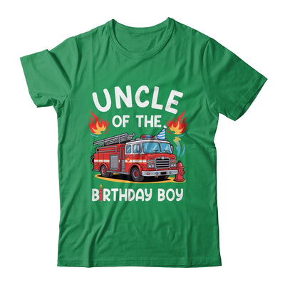 Uncle Of The Birthday Boy Fire Truck Firefighter 1st Party Shirt & Hoodie | siriusteestore