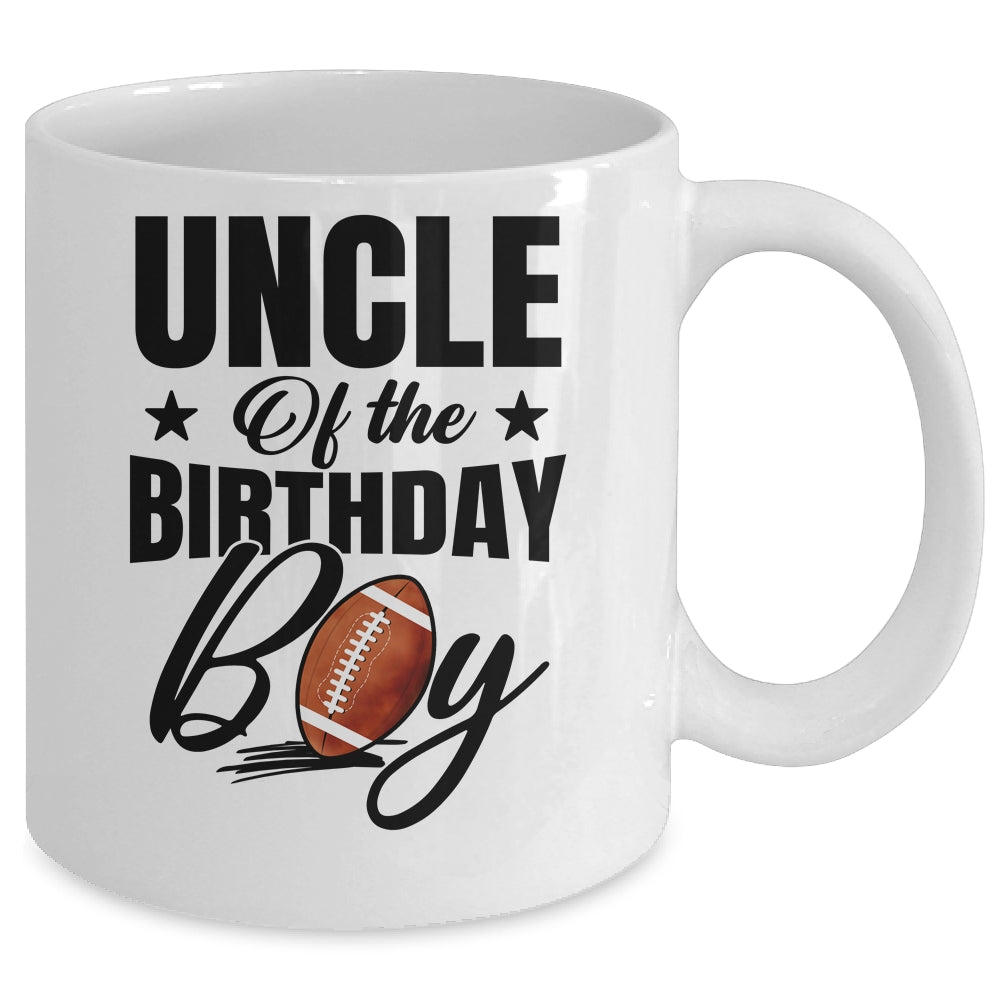Uncle Of The Birthday Boy Football 1st Birthday Party Mug | siriusteestore