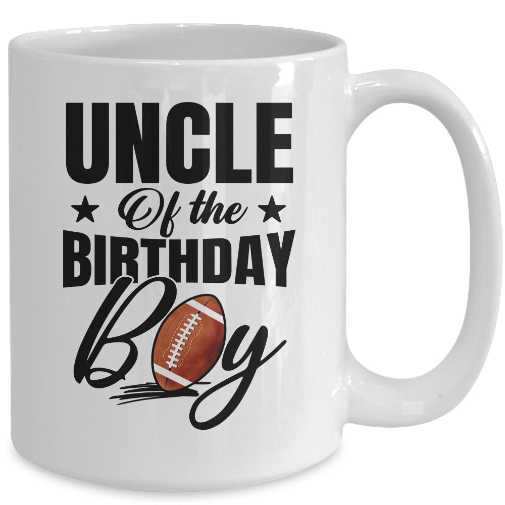 Uncle Of The Birthday Boy Football 1st Birthday Party Mug | siriusteestore