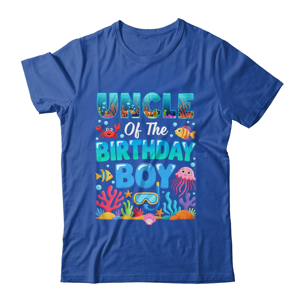Uncle Of The Birthday Boy Sea Animals Ocean Aquarium Shirt & Hoodie | siriusteestore