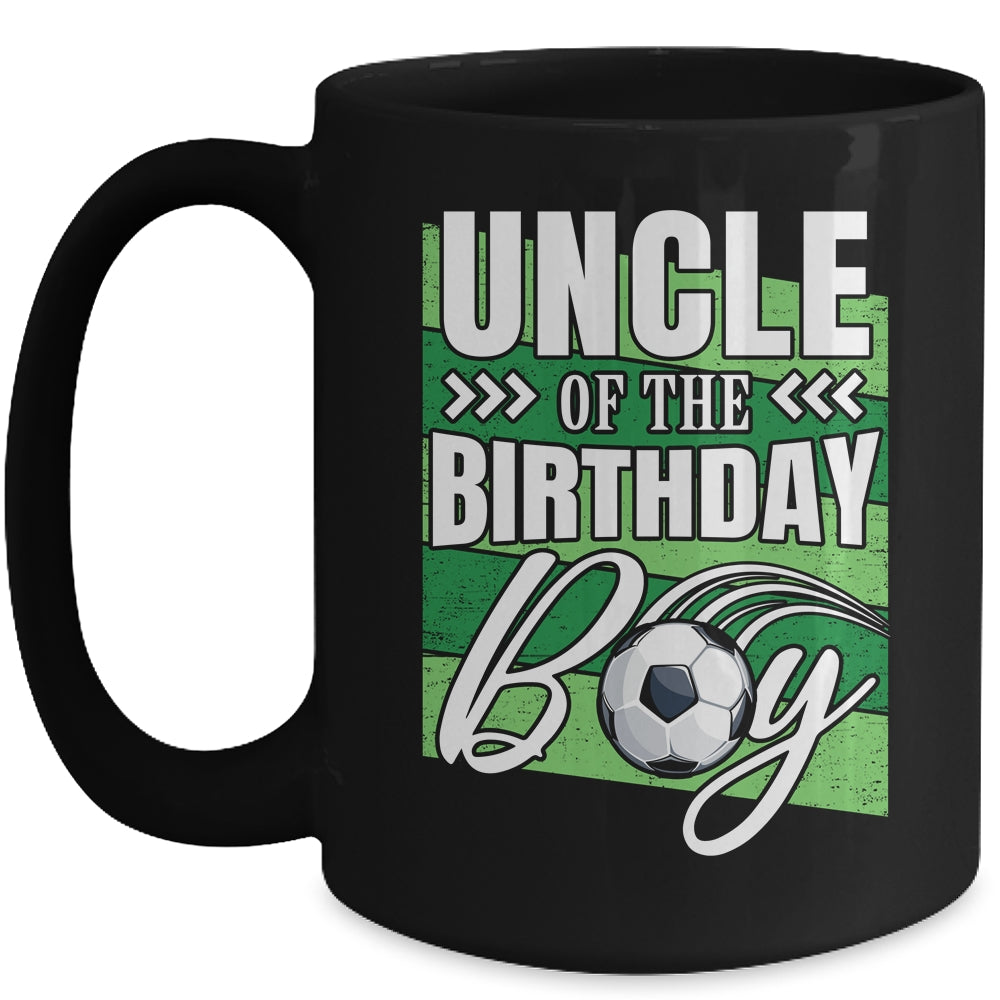 Uncle Of The Birthday Boy Soccer Birthday Soccer Player Mug | siriusteestore