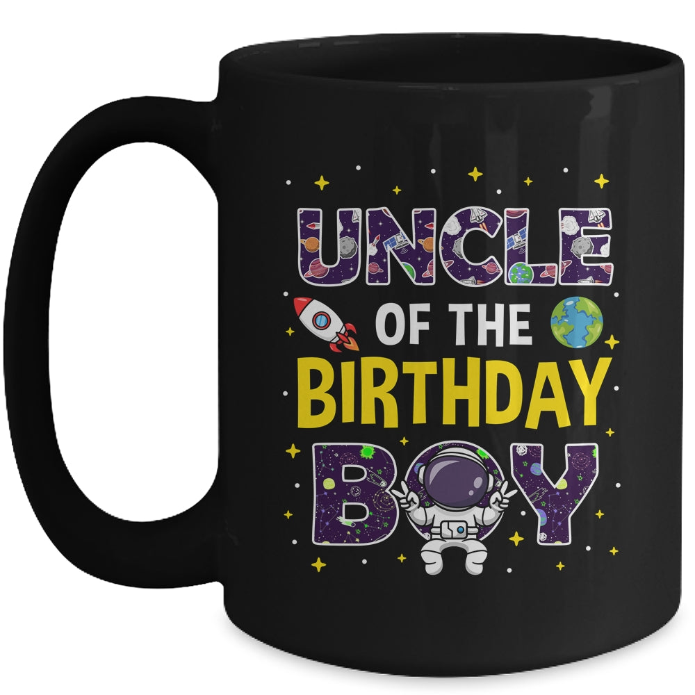 Uncle Of The Birthday Boy Space Astronaut Birthday Family Mug | siriusteestore