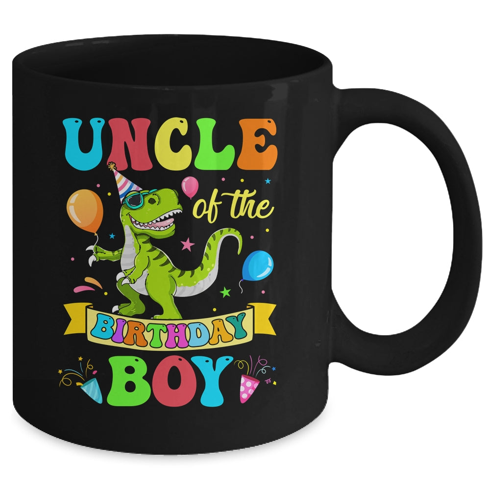 Uncle Of The Birthday Boy T-Rex Dinosaur Birthday Party Mug | siriusteestore
