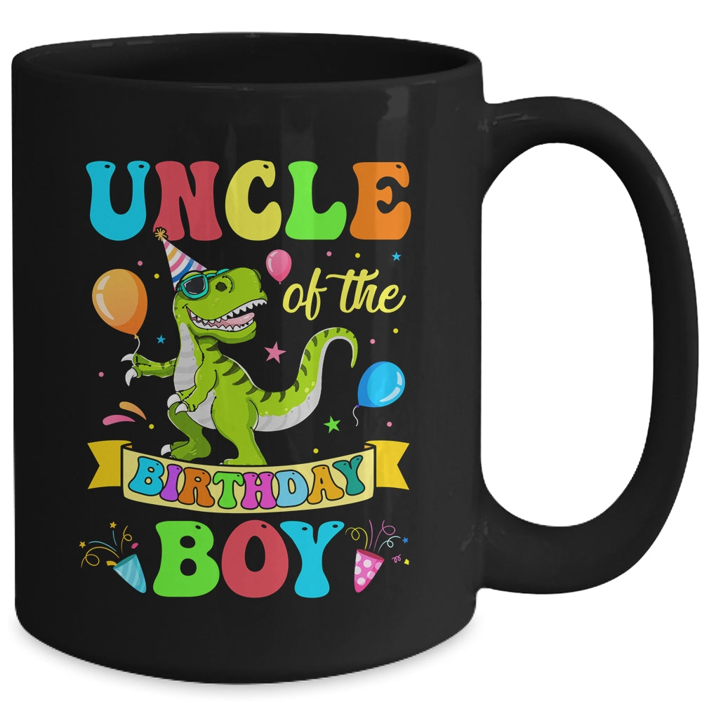 Uncle Of The Birthday Boy T-Rex Dinosaur Birthday Party Mug | siriusteestore