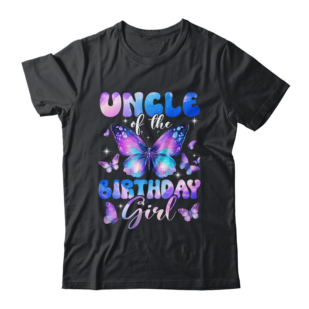 Uncle Of The Birthday Girl Butterfly Family Matching Shirt & Hoodie | siriusteestore