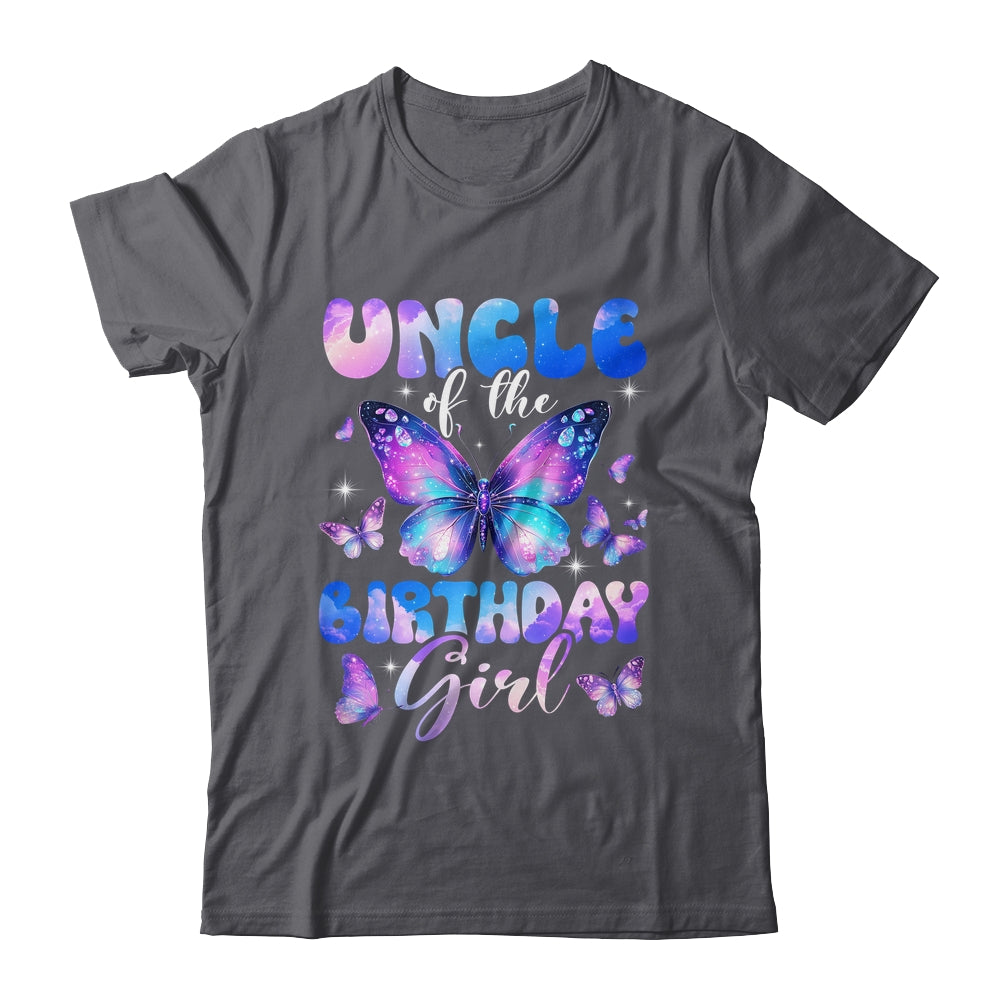 Uncle Of The Birthday Girl Butterfly Family Matching Shirt & Hoodie | siriusteestore