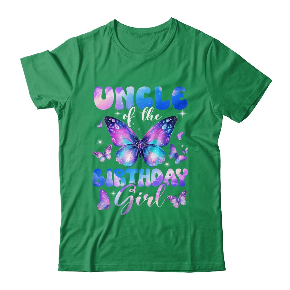 Uncle Of The Birthday Girl Butterfly Family Matching Shirt & Hoodie | siriusteestore