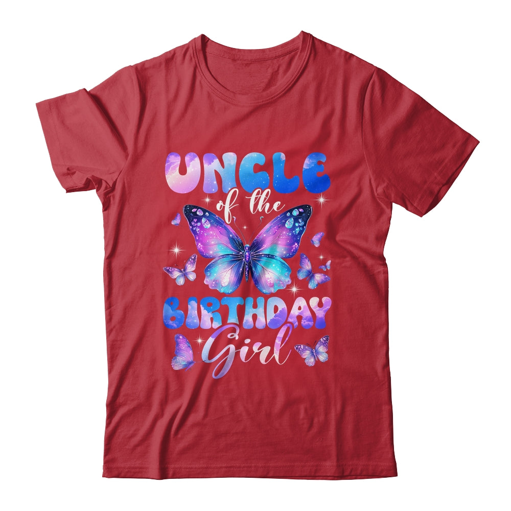 Uncle Of The Birthday Girl Butterfly Family Matching Shirt & Hoodie | siriusteestore