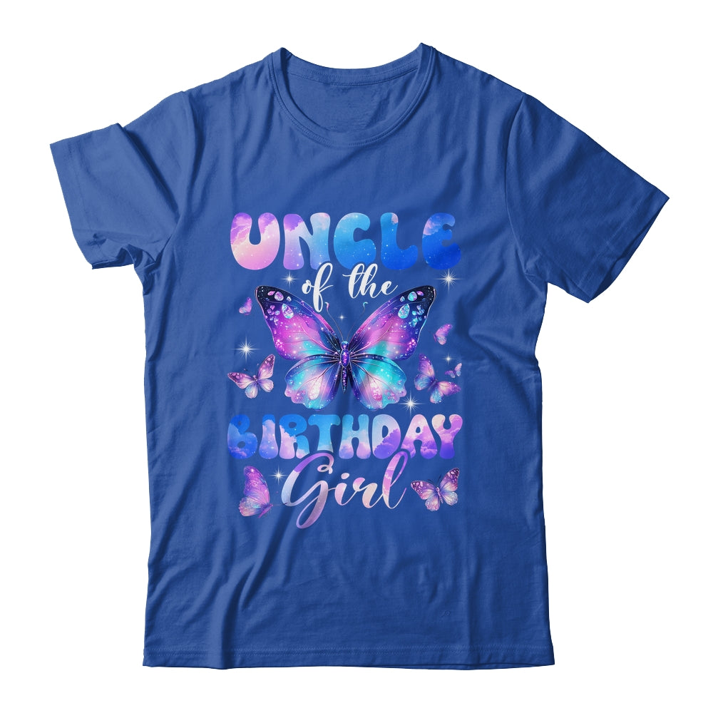 Uncle Of The Birthday Girl Butterfly Family Matching Shirt & Hoodie | siriusteestore