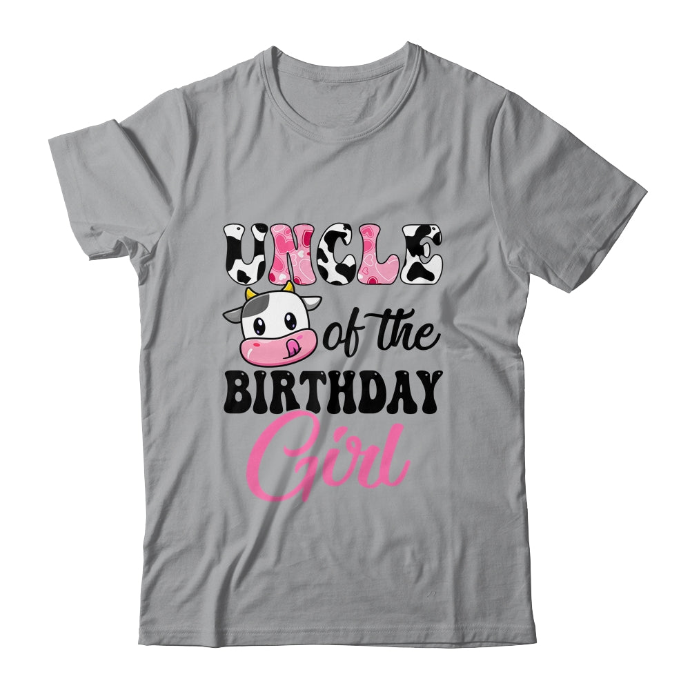 Uncle Of The Birthday Girl Cow Farm 1st Birthday Girl Shirt & Hoodie | siriusteestore