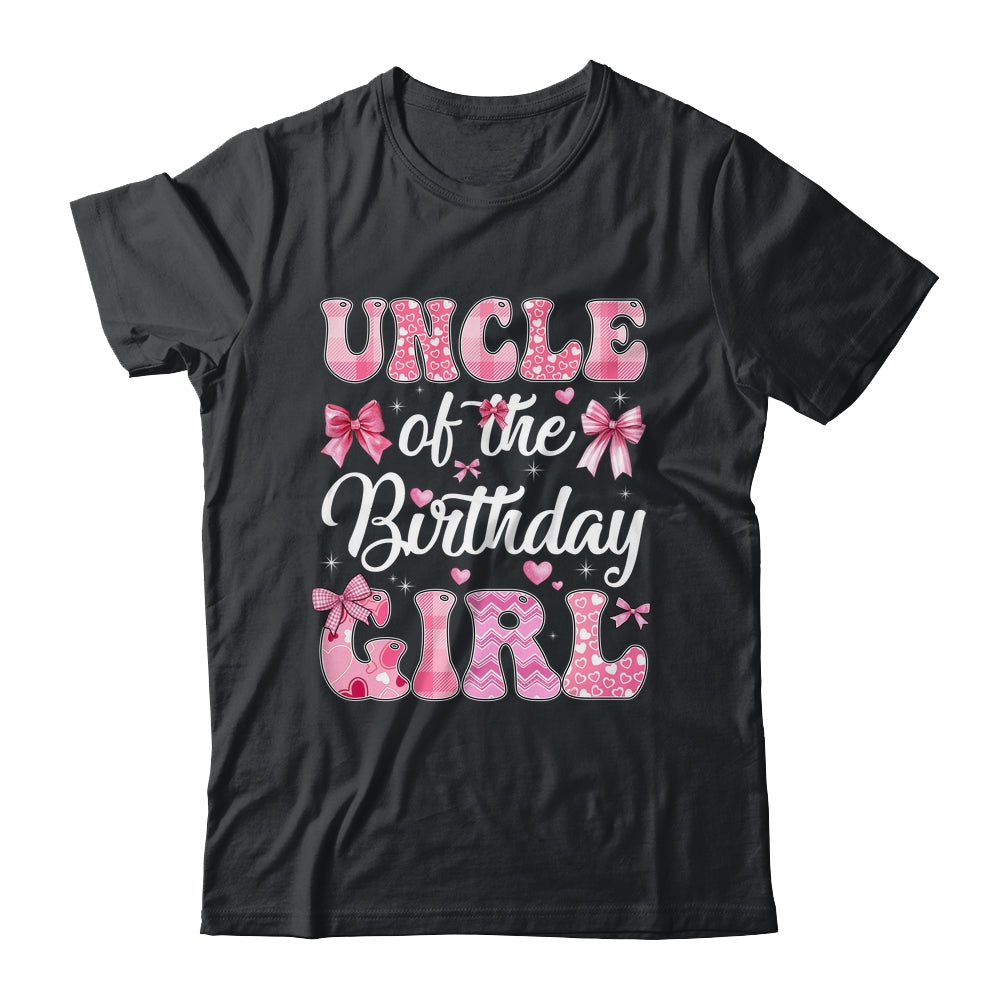 Uncle Of The Birthday Girl Family Pink Coquette Bow Shirt & Hoodie | siriusteestore