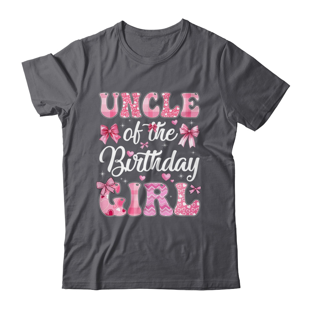 Uncle Of The Birthday Girl Family Pink Coquette Bow Shirt & Hoodie | siriusteestore
