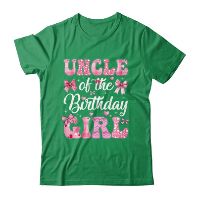 Uncle Of The Birthday Girl Family Pink Coquette Bow Shirt & Hoodie | siriusteestore