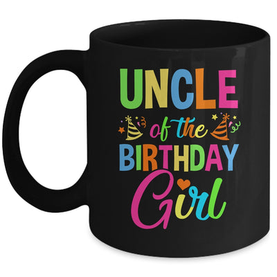 Uncle Of The Birthday Girl Glows Retro 80's Party Family Mug | siriusteestore