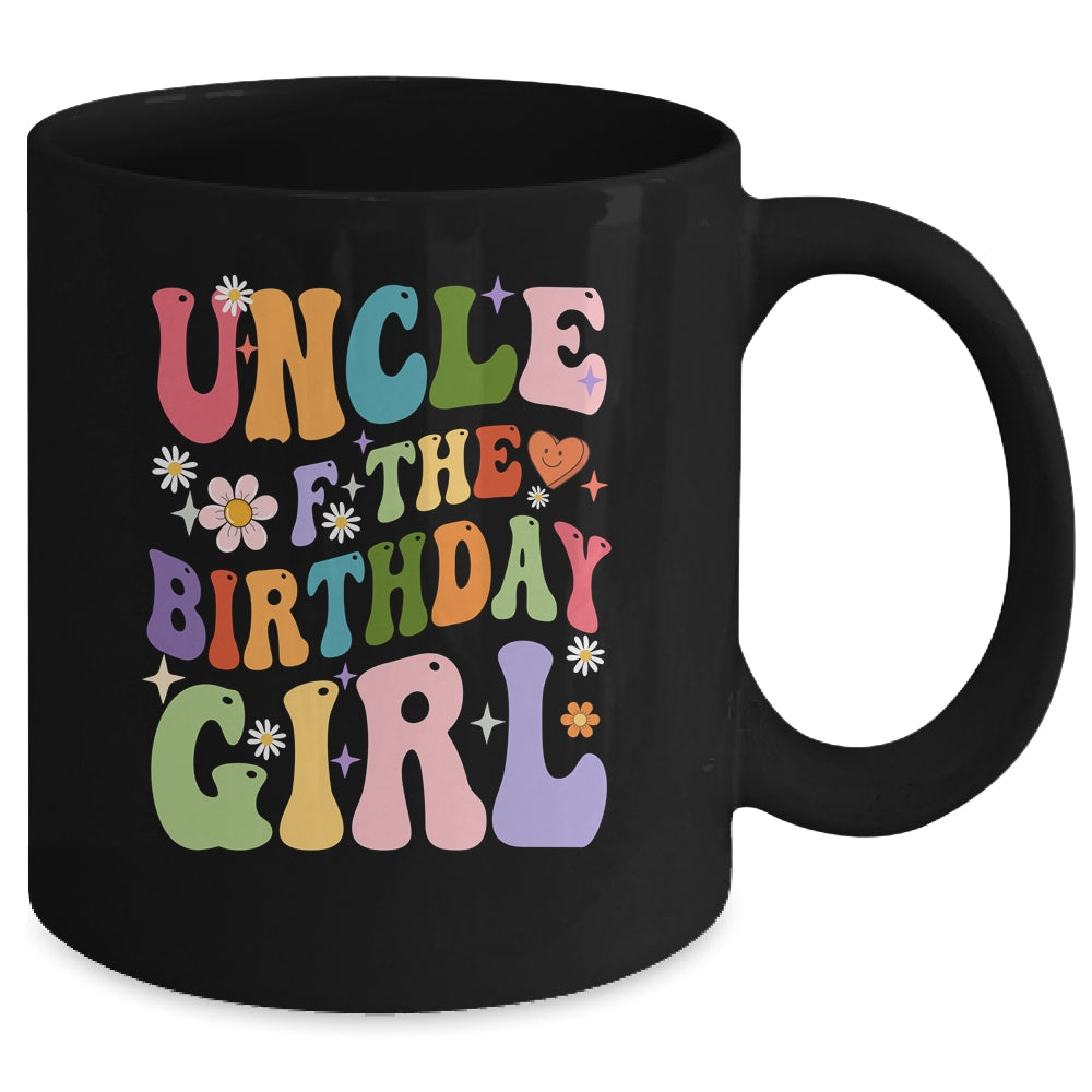Uncle Of The Birthday Girl Groovy Party 1st Birthday Girl Mug | siriusteestore