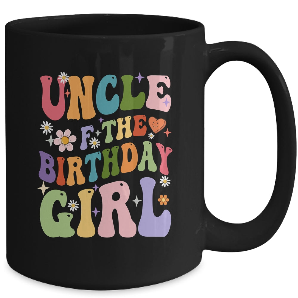 Uncle Of The Birthday Girl Groovy Party 1st Birthday Girl Mug | siriusteestore