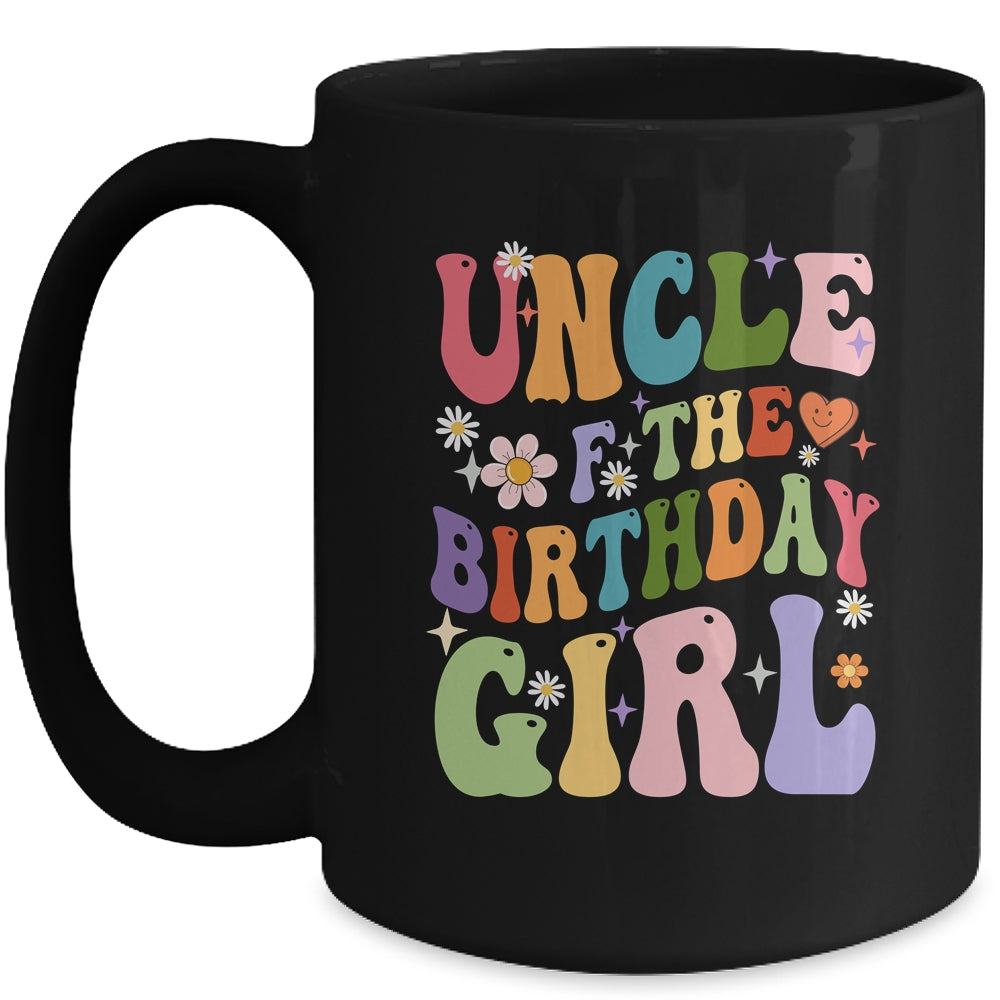 Uncle Of The Birthday Girl Groovy Party 1st Birthday Girl Mug | siriusteestore
