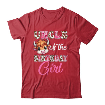 Uncle Of The Birthday Girl Highland Cow Farm 1st Birthday Shirt & Hoodie | siriusteestore
