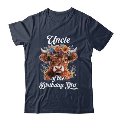 Uncle Of The Birthday Girl Highland Cow Farm Family Shirt & Hoodie | siriusteestore
