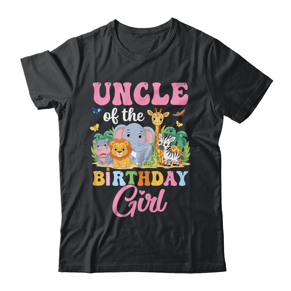 Uncle Of The Birthday Girl Kids Safari Jungle Animal Shirt & Hoodie | siriusteestore