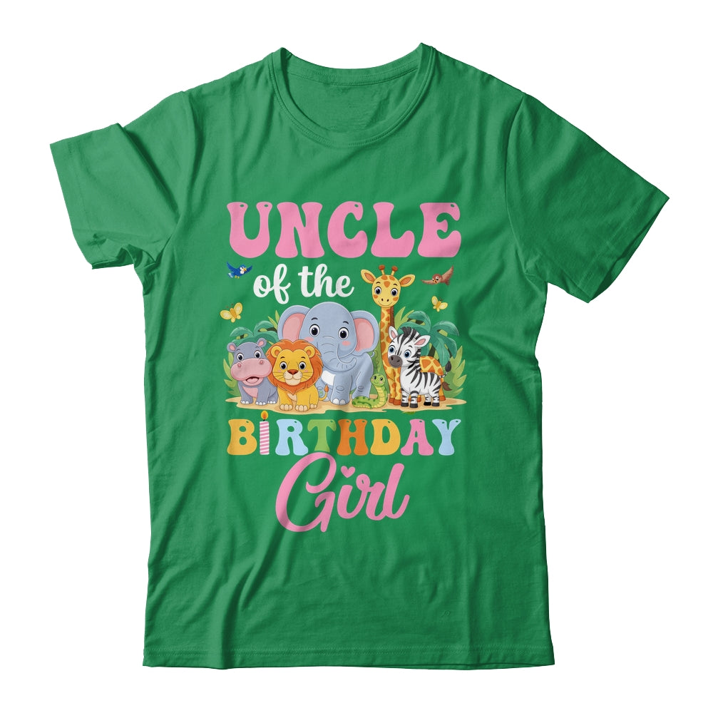 Uncle Of The Birthday Girl Kids Safari Jungle Animal Shirt & Hoodie | siriusteestore