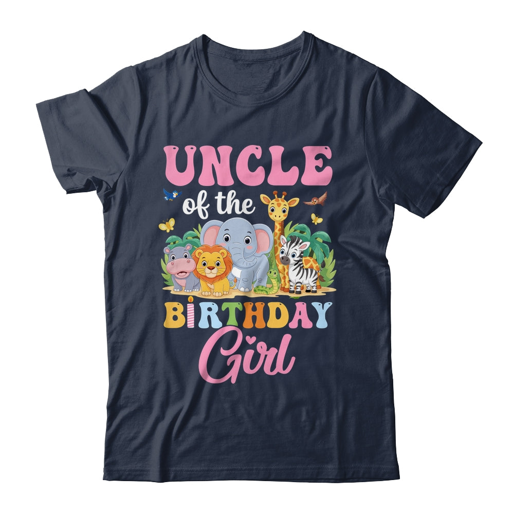 Uncle Of The Birthday Girl Kids Safari Jungle Animal Shirt & Hoodie | siriusteestore