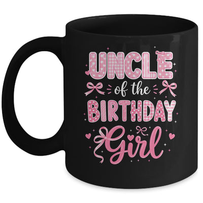 Uncle Of The Birthday Girl Matching Pink Coquette Bow Mug | siriusteestore