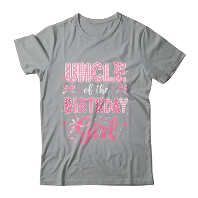 Uncle Of The Birthday Girl Matching Pink Coquette Bow Shirt & Hoodie | siriusteestore